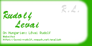 rudolf levai business card